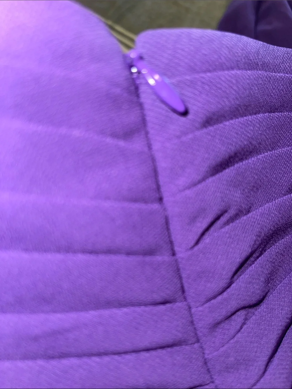 Strapless Purple Chiffon Evening Dress